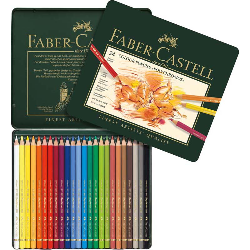 Art and Graphic színes ceruza készlet 24db-os POLYCHROMOS fém dobozban