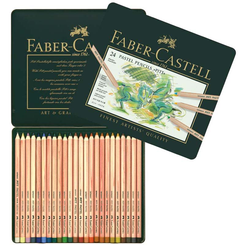 Art and Graphic színes ceruza készlet 24db-os PITT pasztell fém dobozban