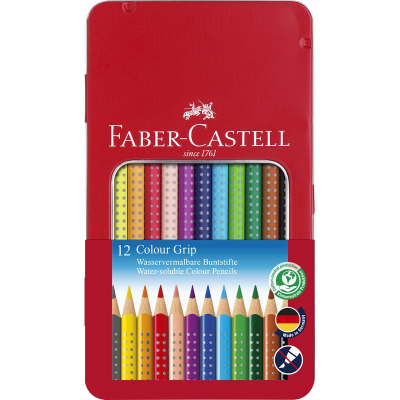 Faber-Castell színes ceruza készlet GRIP 2001 fém dobozban