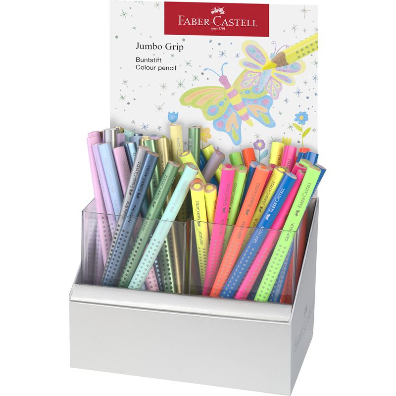 Faber-Castell színes ceruza GRIP 2001 Jumbo 72db-os display neon,pasztell metál 2024