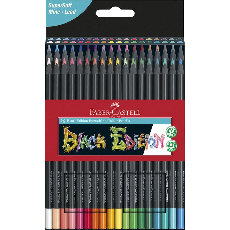 Faber-Castell színes ceruza készlet 36db-os BLACK EDITION fekete test