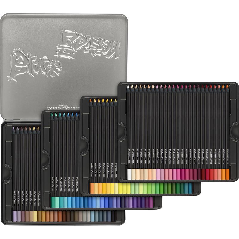 Faber-Castell színes ceruza készlet 100db-os BLACK EDITION fekete test fém dobozban 2023