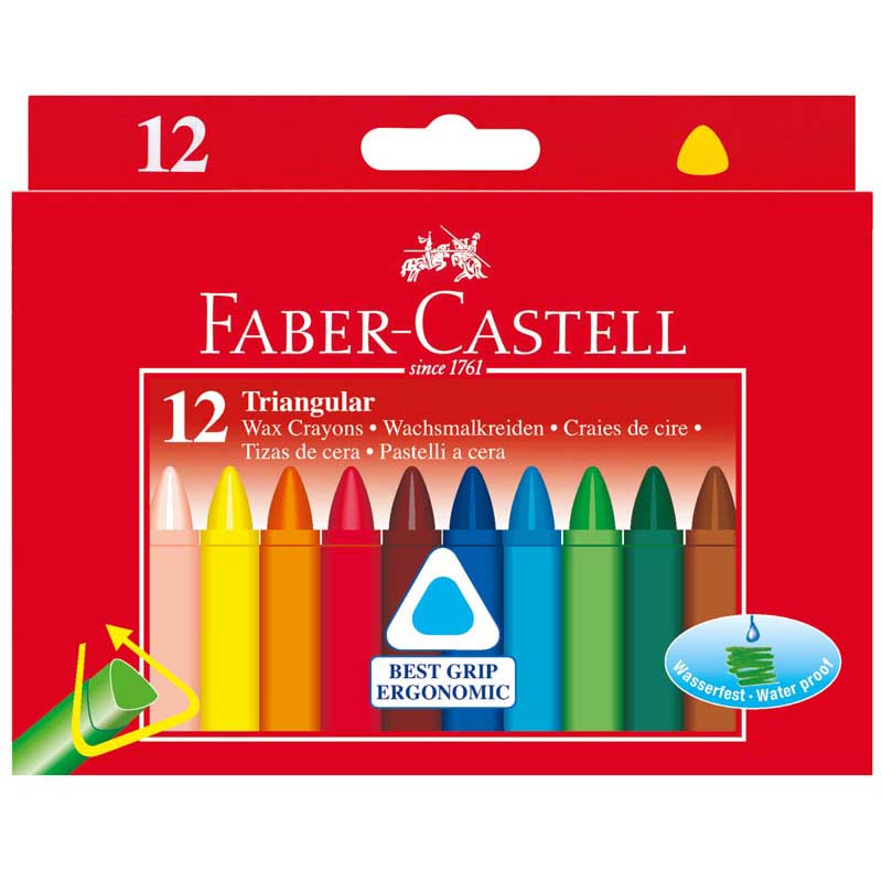 Faber-Castell zsírkréta készlet 12db-os háromszög