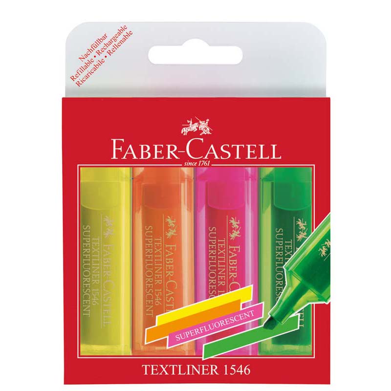Faber-Castell szövegkiemelő készlet 4db-os 1546 superfluorescent