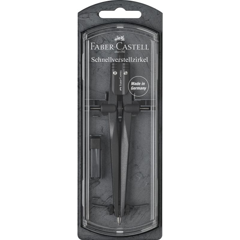Faber-Castell körző készlet gyorsállítóval STREAM fekete kő