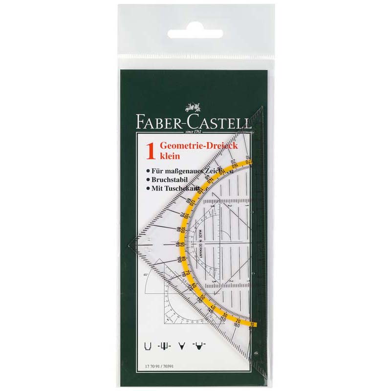 Faber-Castell műszaki vonalzó háromszögű kics