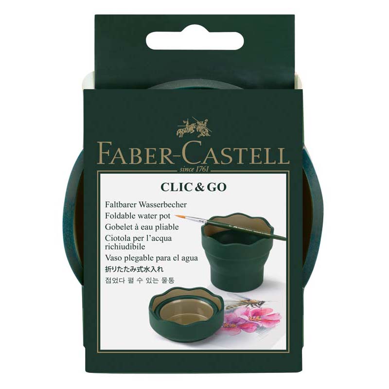 Faber-Castell ecsettál CLIC & GO zöld