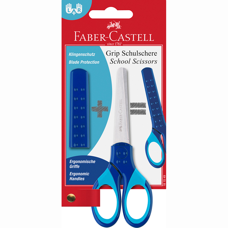 Faber-Castell iskolai olló GRIP kék blister