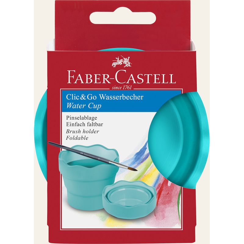 Faber-Castell ecsettál CLIC & GO türkiz