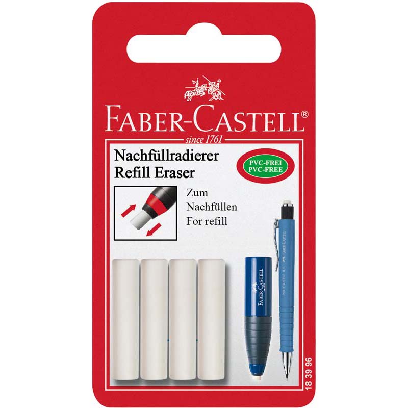 Faber-Castell radírbetét 4db stifthez blister