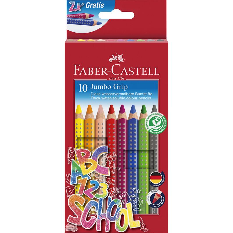 Faber-Castell színes ceruza készlet 10db-os GRIP JUMBO 2023