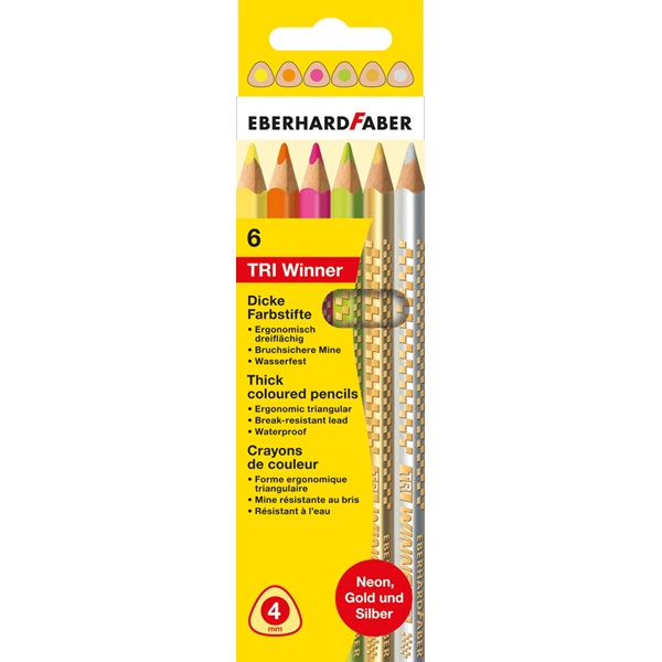 Eberhard Faber színes ceruza készlet 6db-os TRI WINNER neon
