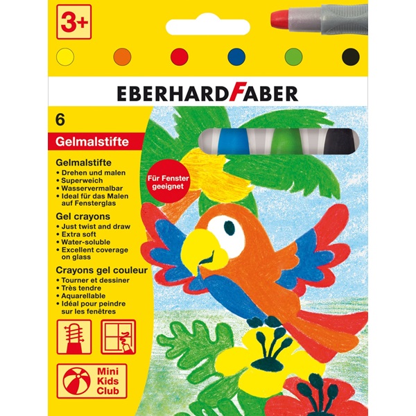 Eberhard Faber zsírkréta készlet 6db-os stiftes extra puha