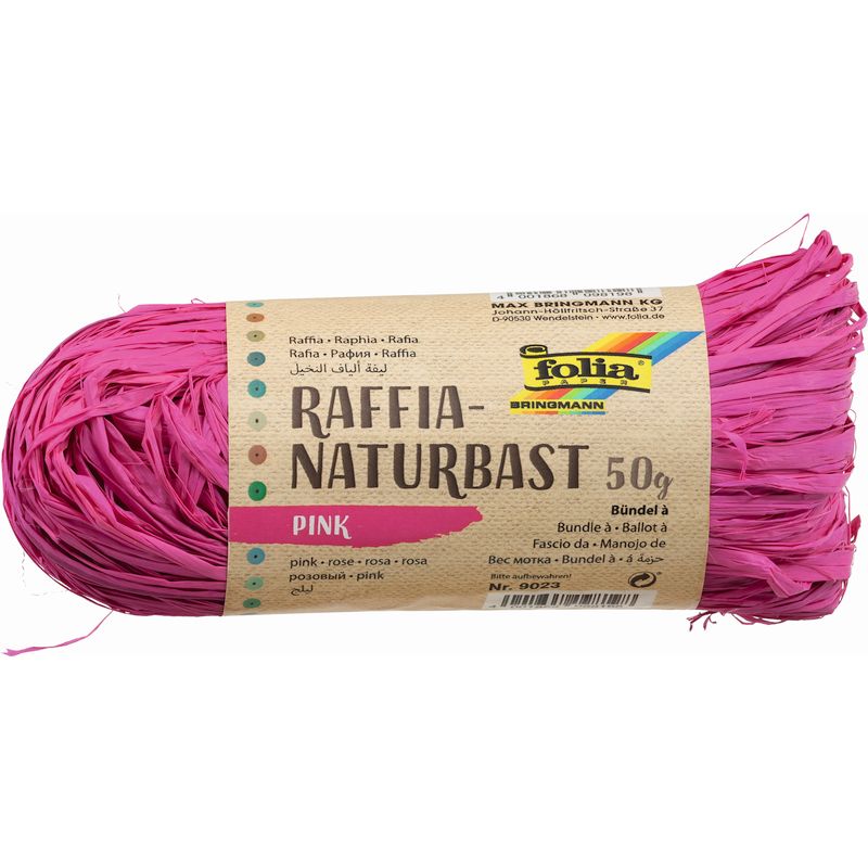 Folia raffia csomag natural 50g rózsaszín