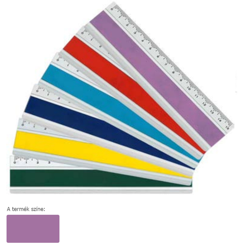 Standardgraph műszaki aluminium vonalzó 15cm joy color lila