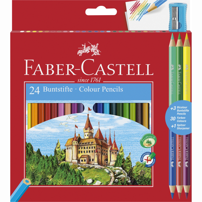 Faber-Castell színes ceruza készlet 24+3db - Bicolor