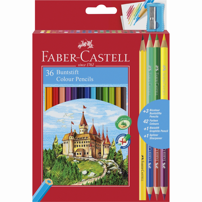 Faber-Castell színes ceruza készlet 36+3db - Bicolor + 1db grafitceruza