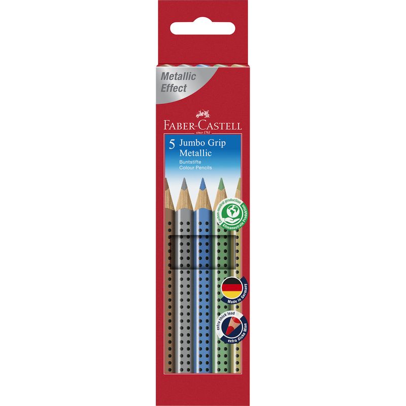Faber-Castell színes ceruza készlet 5db-os GRIP JUMBO metál
