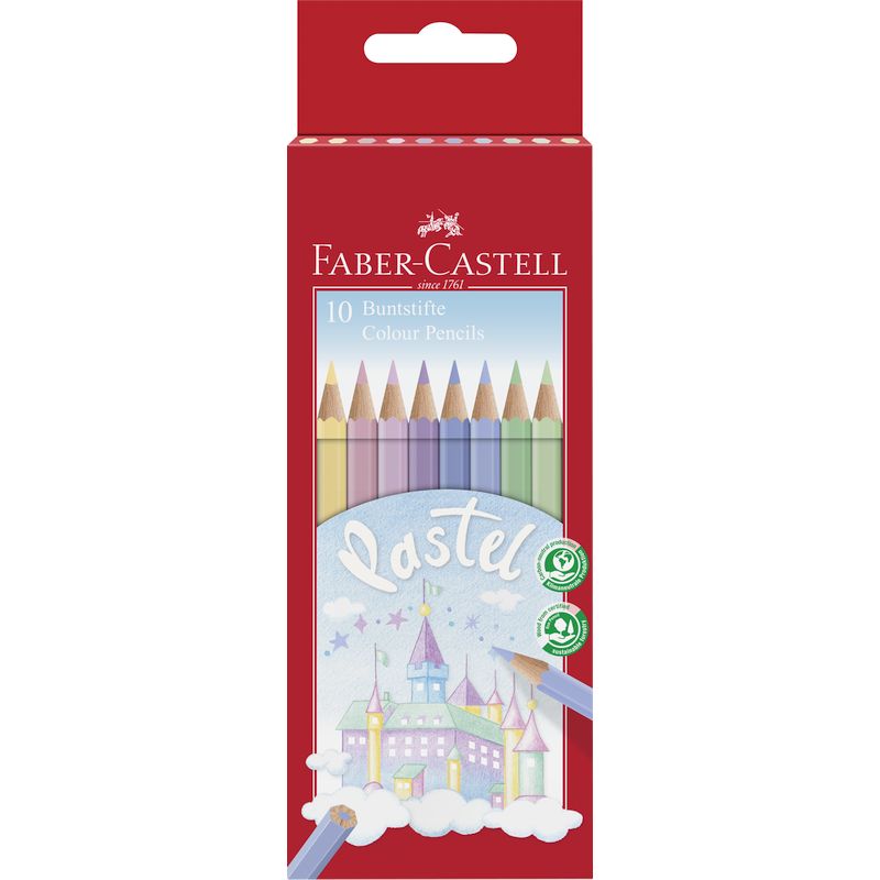 Faber-Castell színes ceruza készlet 10db-os pasztell hatszögletű