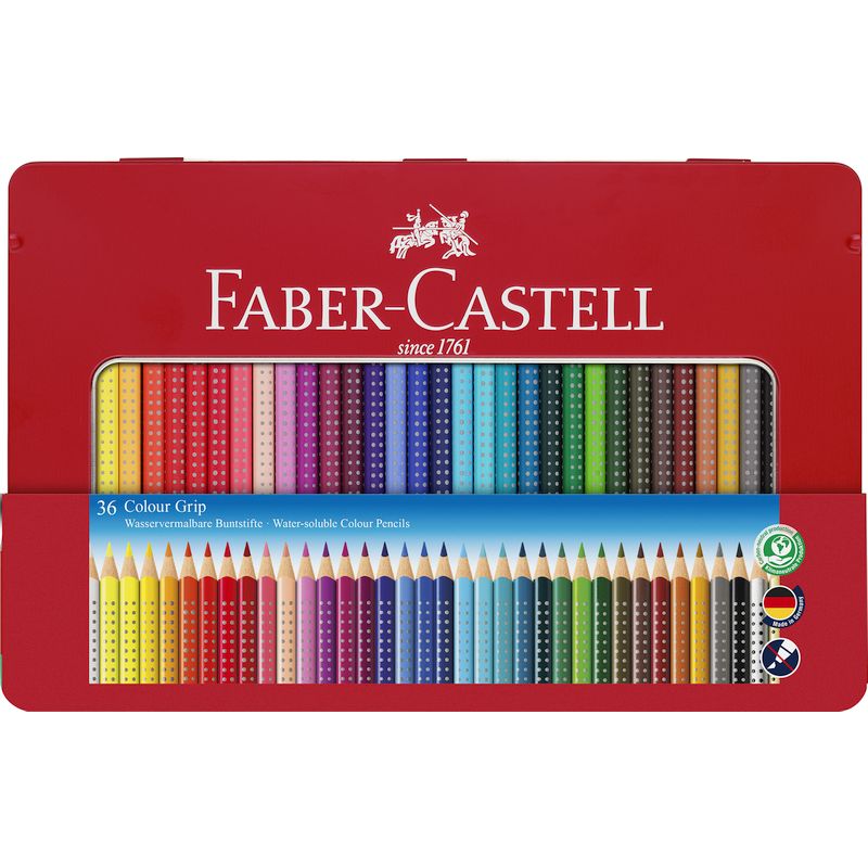 Faber-Castell színes ceruza készlet 36db-os GRIP 2001 fém dobozban
