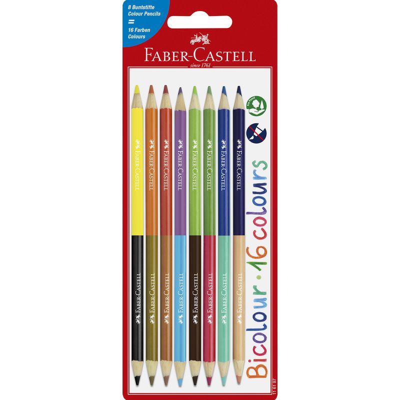 Faber-Castell színes ceruza szett 8db-os BICOLOR bliszterben