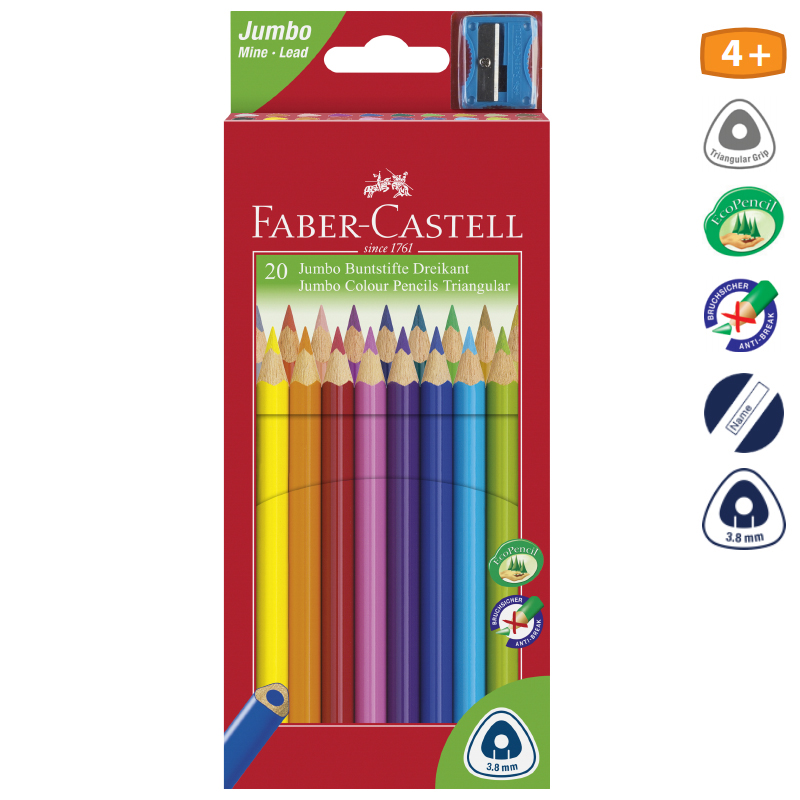 Faber-Castell színes ceruza készlet 20db-os JUNIOR háromszögletű