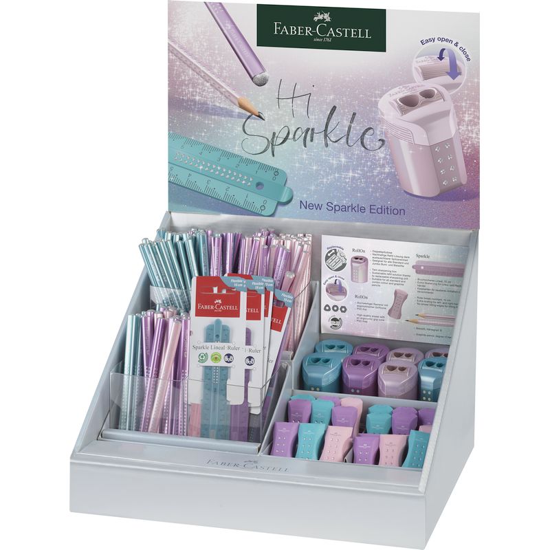 Faber-Castell family display SPARKLE COSMIC 2024 (grafitzceruza, radír, hegyező,vonalzó) 2024