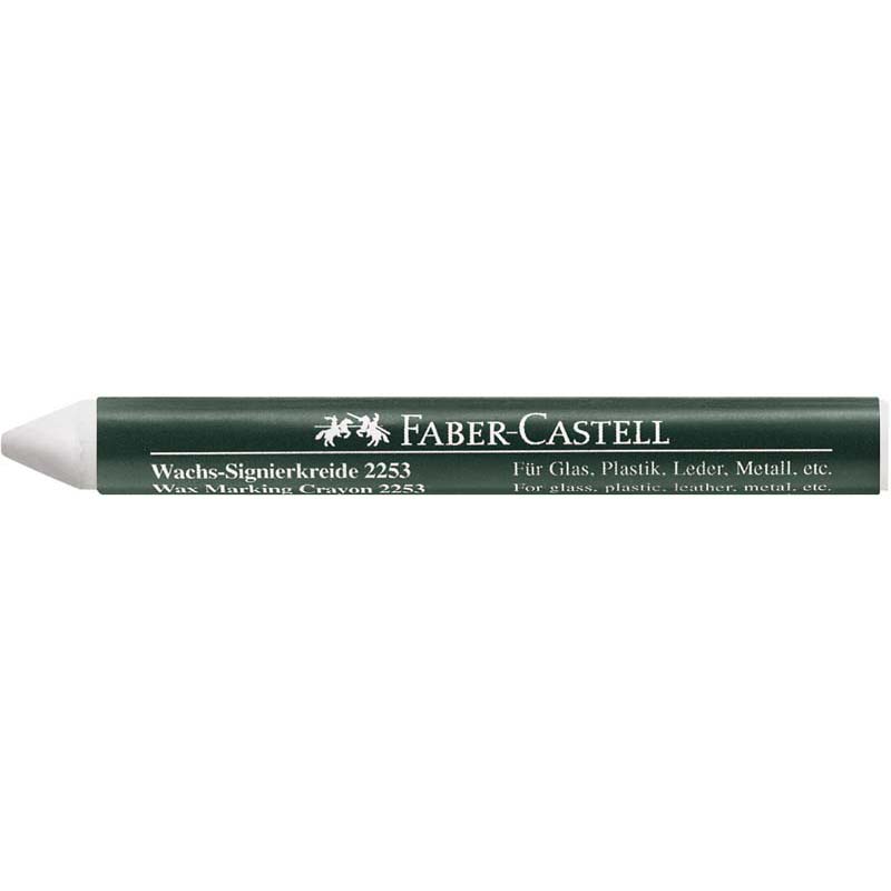 Faber-Castell jelölő zsírkréta üvegre, porcelánra, fém fehér