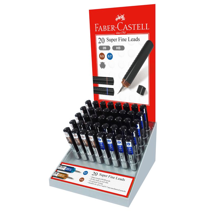 Faber-Castell ironbetét 1255/1257 display 60db-os 0,5mm/0,7mm vegyes