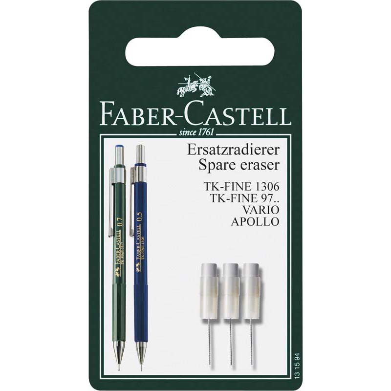 Faber-Castell tartalék radír 3db TK-Fine ceruzához