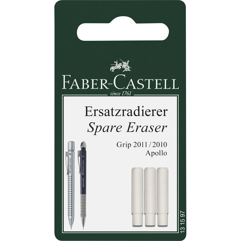 Faber-Castell tartalék radír szett 3db-os GRIP 2010/2011, APOLLÓ ceruzához