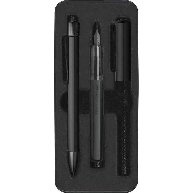 Faber-Castell töltőtoll + golyóstoll HEXO 2db-os készlet fekete