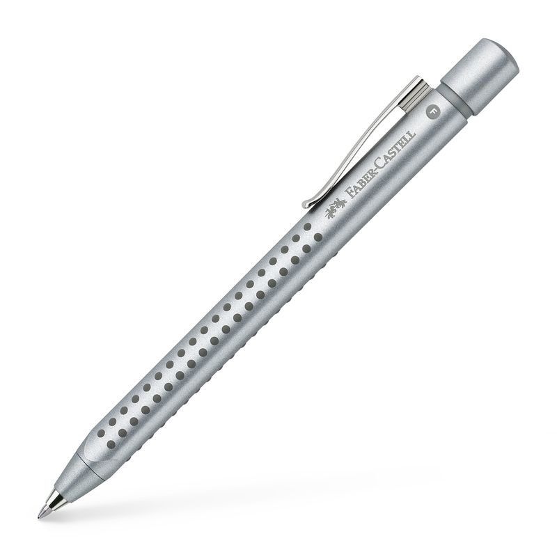Faber-Castell golyóstoll GRIP 2011 ezüst tolltest F-es fekete tinta