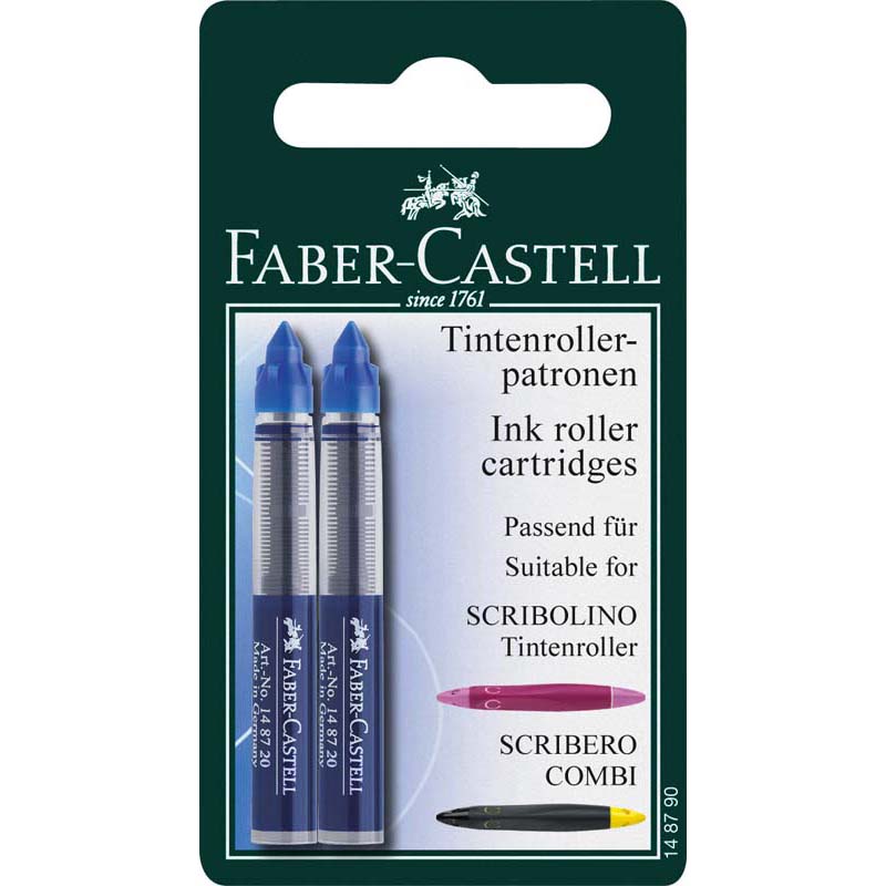 Faber-Castell tintapatron 2db kék scribero/scribol