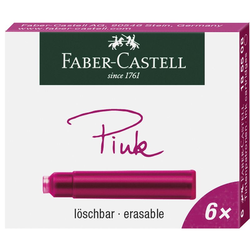 Faber-Castell tintapatron 6db-os standard PINK