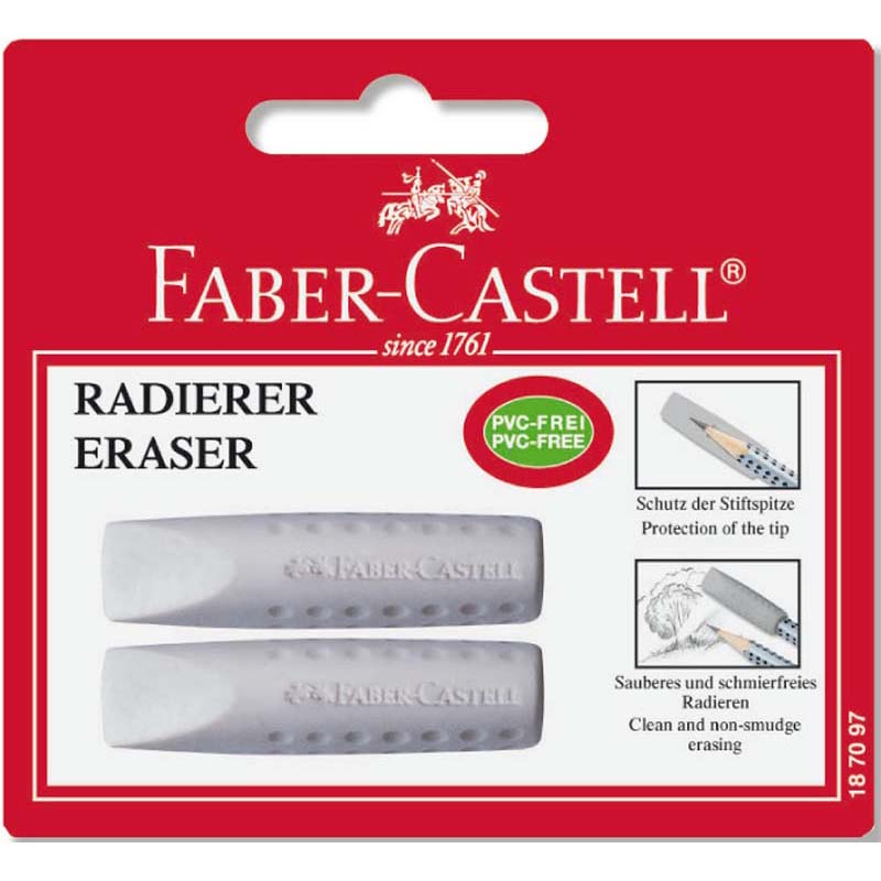 Faber-Castell Jumbo GRIP kupakradír 2db szürke bliszterben