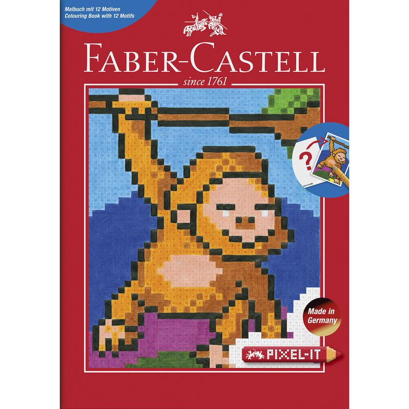 Faber-Castell színezőkönyv PIXEL-IT 12különféle motívummal