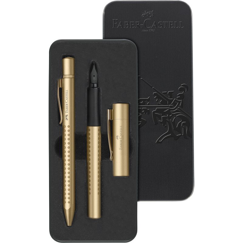 Faber-Castell töltőtoll+golyóstoll GRIP EDITION 2db-os készlet arany