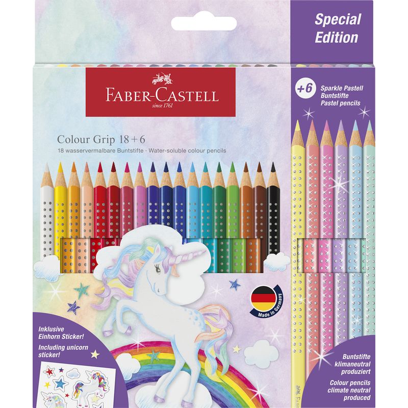 Faber-Castell színes ceruza készlet 18+6db-os GRIP UNIKORNIS 2023