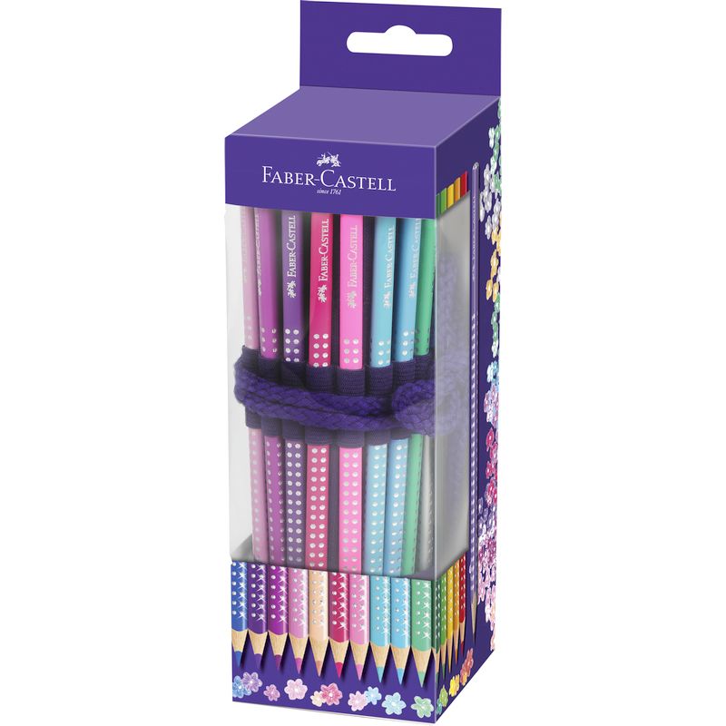 Faber-Castell színes ceruza készlet 20+1db grafitceruza SPARKLE + kiegészítők tekercses tolltartóban