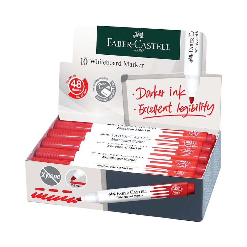 Faber-Castell táblafilc W20 kerek hegyű piros
