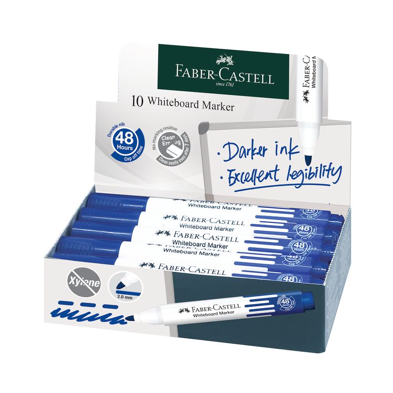 Faber-Castell táblafilc W20 kerek hegyű kék