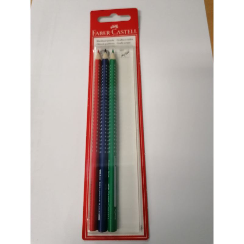Faber-Castell színes ceruza szett Grip 2001 3 db-os piros, kék, zöld bl.