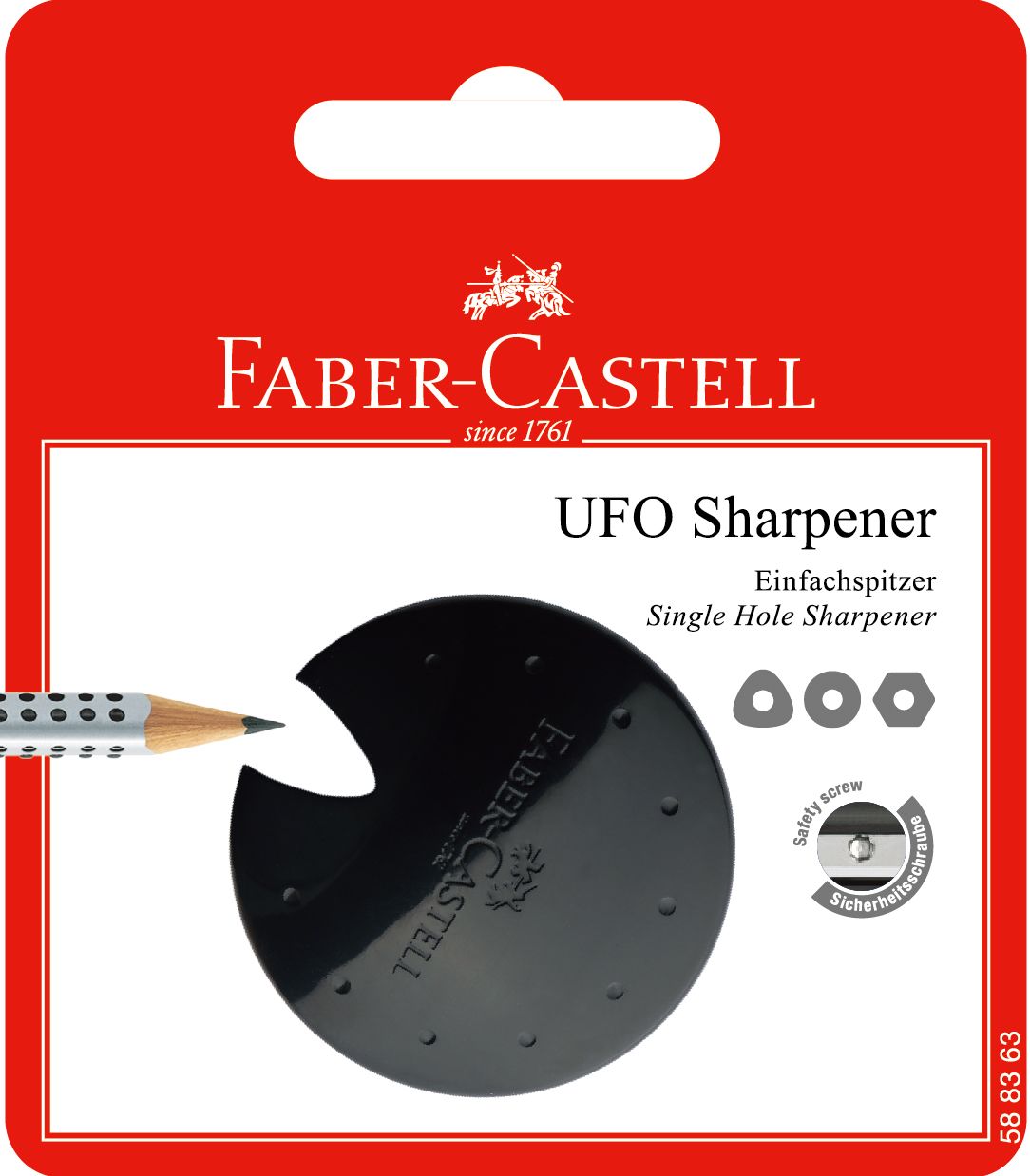 Faber-Castell UFO hegyező különféle színekben, blisterben