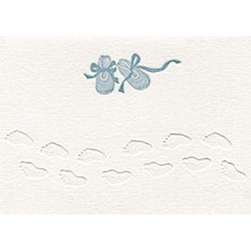 Artoz boriték+kártya baby's foot prints blue