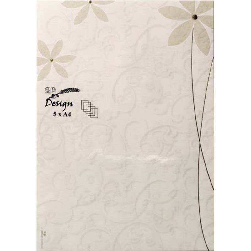 Artoz design papír 5db/csomag flowers neutral
