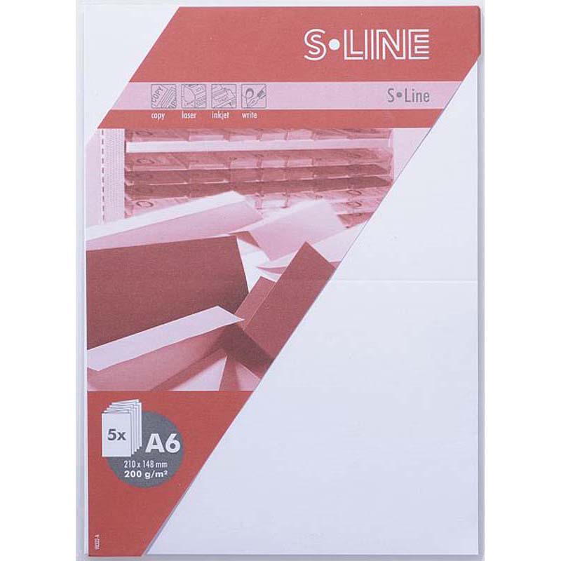 Artoz sline kártya A6 200gr 5db/csomag white