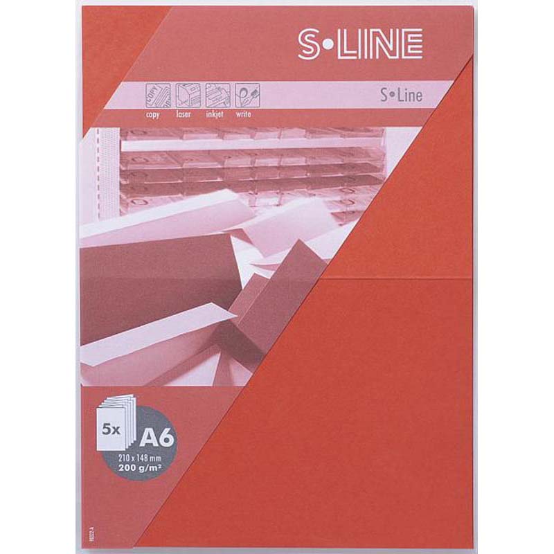 Artoz sline kártya A6 200gr 5db/csomag red