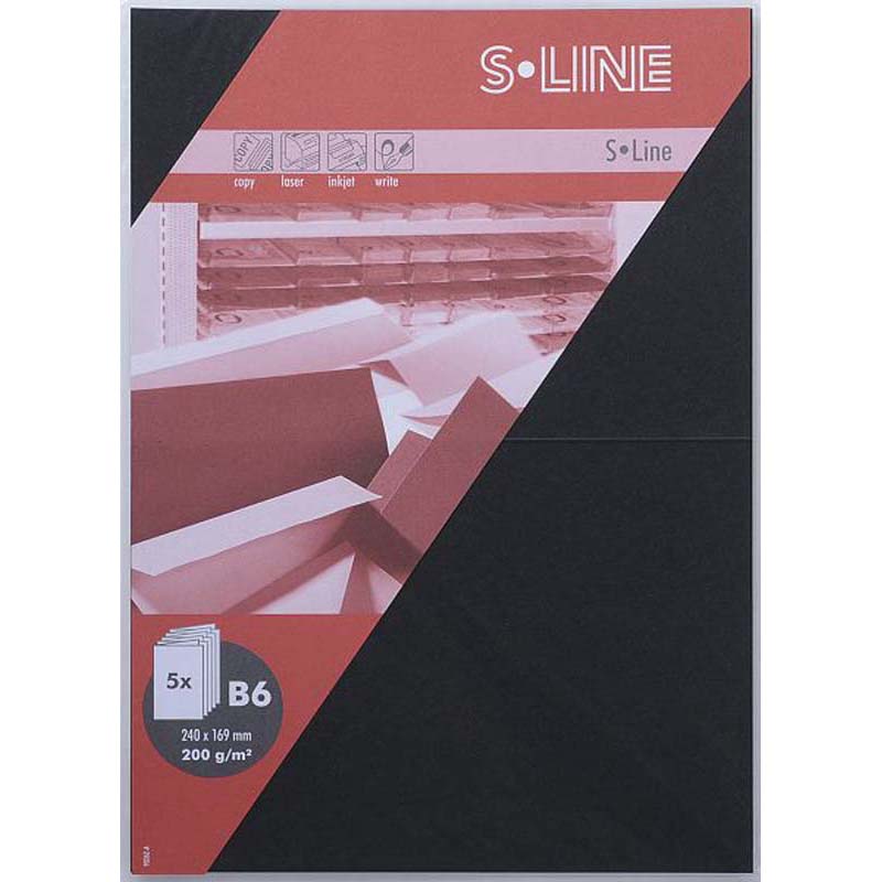 Artoz sline kártya B6 200gr 5db/csomag black