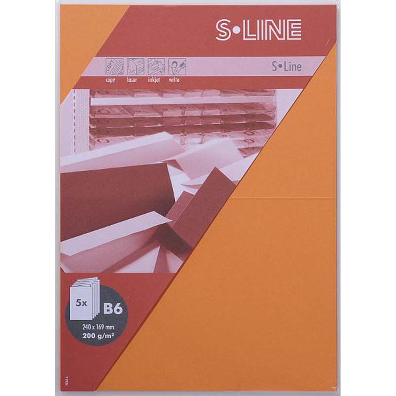 Artoz sline kártya B6 200gr 5db/csomag orange